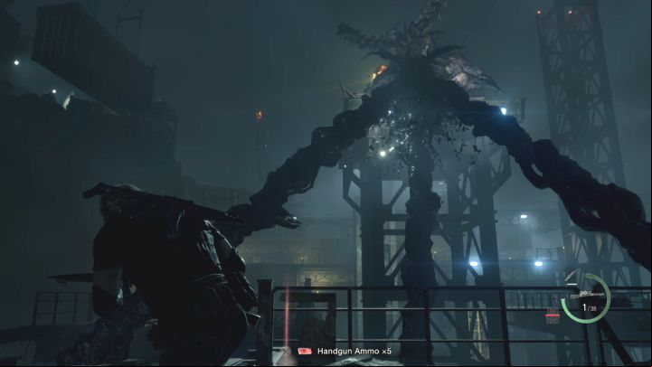 He may spit a poisonous substance - hide behind covers or quickly run to the side - Resident Evil 4 Remake: How to defeat the final boss? - Bosses - Resident Evil 4 Remake Guide