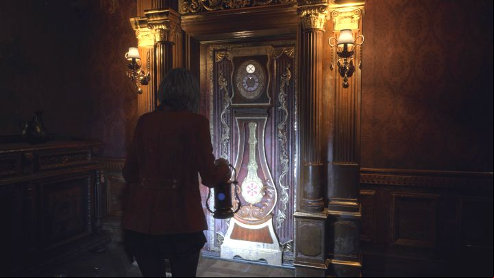 You'll encounter the Grandfather Clocks puzzle in Chapter 9 while playing as Ashley, after the main duo separates due to the events in the Grand Hall - Resident Evil 4 Remake: Grandfather Clocks puzzle (Ashley) - Puzzle solutions - Resident Evil 4 Remake Guide
