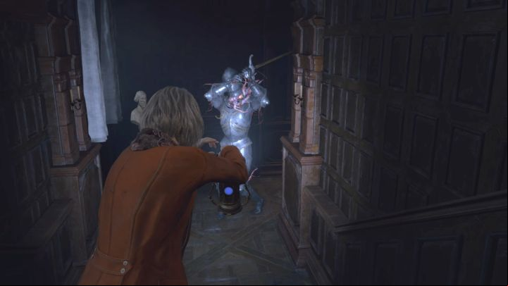 You must now return to the first Grandfather Clock - Resident Evil 4 Remake: Grandfather Clocks puzzle (Ashley) - Puzzle solutions - Resident Evil 4 Remake Guide