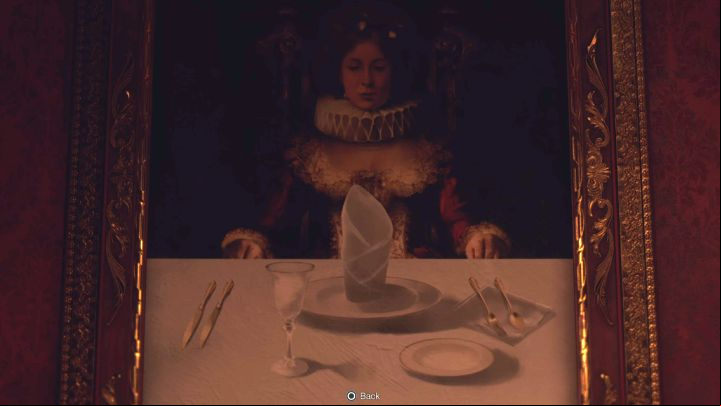 The puzzle involves having Ashley and Leon sit down on the correct chairs - Resident Evil 4 Remake: Dining Hall chairs puzzle (Chapter 9) - Puzzle solutions - Resident Evil 4 Remake Guide