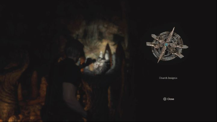 You can now pick up the Church Insignia off the altar and set off to the Church - Resident Evil 4 Remake: Acquiring the Church Key puzzle (Chapter 4). - Puzzle solutions - Resident Evil 4 Remake Guide