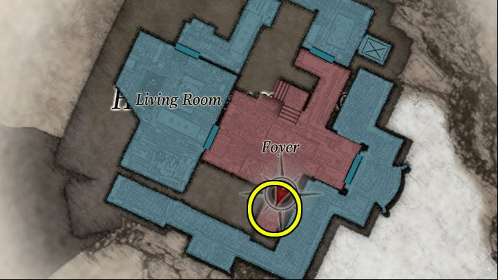 The boss's third hideout is the hallway next to the Foyer - Resident Evil Village: Donna Beneviento - boss, how to beat? - Bosses - Resident Evil Village Guide