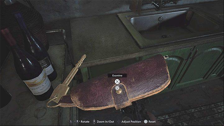 Do not close the preview of this key, as the newly acquired item requires thorough examination (use the Examine option) - Resident Evil Village: Luizas House - walkthrough - Village - 1st visit - Resident Evil Village Guide