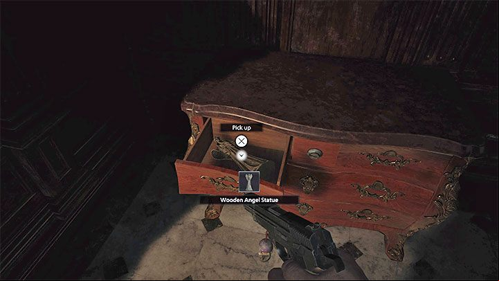 The figurine is locked in a drawer in the hallway adjacent to the kitchen - Resident Evil Village: Castle Dimitrescu - Treasures, list of all - Treasures - Resident Evil Village Guide