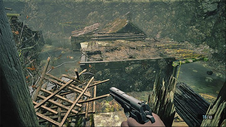 The boss fight will begin shortly after you jump down to the area in the image above - Resident Evil Village: Moreau - boss, how to defeat? - Bosses - Resident Evil Village Guide