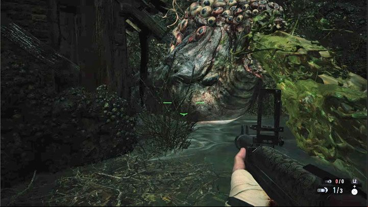 The boss likes to try and spit on Ethan - Resident Evil Village: Moreau - boss, how to defeat? - Bosses - Resident Evil Village Guide