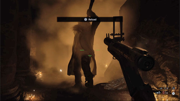 Unfortunately, the boss performs many attacks that are difficult to block and deals heavy damage - Resident Evil Village: Urias - hammer boss from the Stronghold, how to defeat? - Bosses - Resident Evil Village Guide
