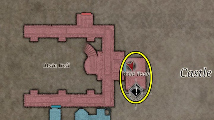 From the dining room, you can head towards the Main Hall - Resident Evil Village: Exploring the Castle Chambers - walkthrough, solution - Dimitrescu Castle - Resident Evil Village Guide