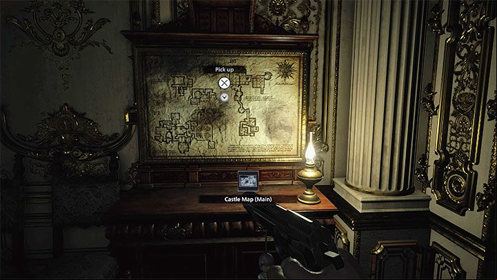 Ethan will reach the Courtyard by using the Courtyard Key on the door in the Dining Room - Resident Evil Village: Castles Courtyard - walkthrough - Dimitrescu Castle - Resident Evil Village Guide