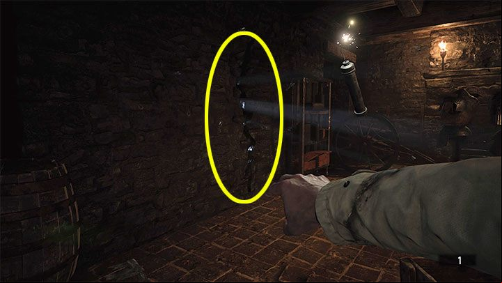 Ethan will probably have to chase the vampire away - use any gun to do so - Resident Evil Village: Castles Courtyard - walkthrough - Dimitrescu Castle - Resident Evil Village Guide