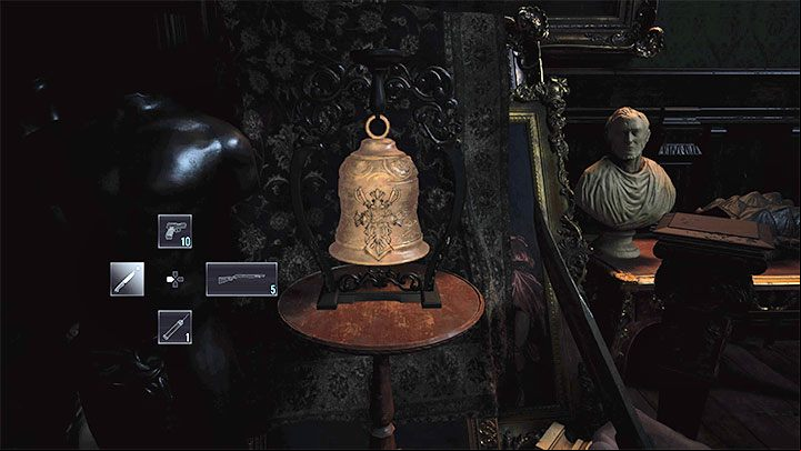 Go to the adjacent Atelier , which contains Dimitrescu 's Portait - Resident Evil Village: Castles Courtyard - walkthrough - Dimitrescu Castle - Resident Evil Village Guide