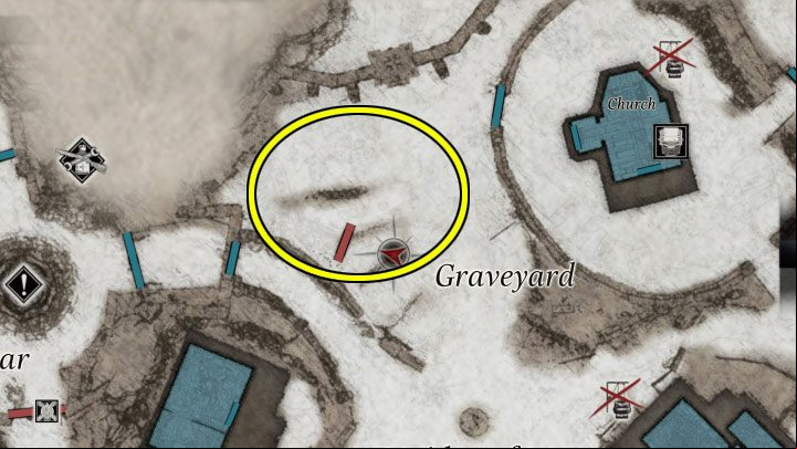 The bird you are looking for is perched on one of the branches of a large tree located in the Graveyard in the central part of the village - the location is shown in the images above - Resident Evil Village: Juicy Game ingredient - how to get it? - FAQ - Resident Evil Village Guide