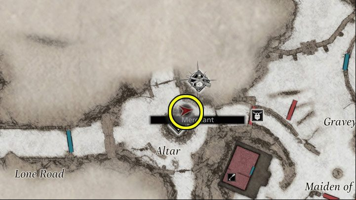After returning to the village, you'll find the Duke in the Altar, a location associated with one of the puzzles - Resident Evil Village: Duke - Merchant - Basics - Resident Evil Village Guide