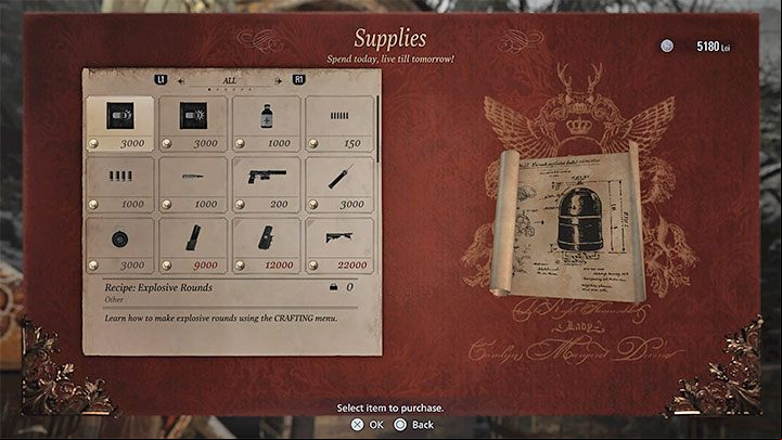 Best items available after returning to the village from House Benevento (after defeating boss Donna Benevento) - Resident Evil Village: Duke - Merchant - Basics - Resident Evil Village Guide
