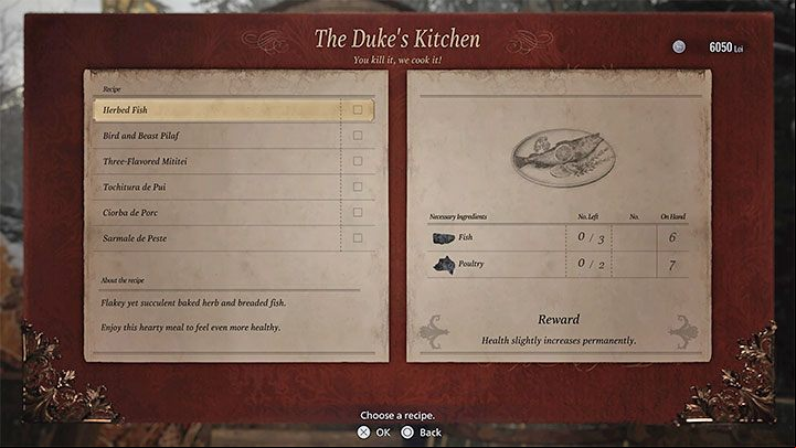 The option to unlock stat upgrades becomes available on your second visit to the village - Resident Evil Village: Duke - Merchant - Basics - Resident Evil Village Guide