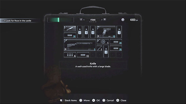 Themain character's inventory initially has 45 slots - Resident Evil Village: Inventory - how to expand? - FAQ - Resident Evil Village Guide