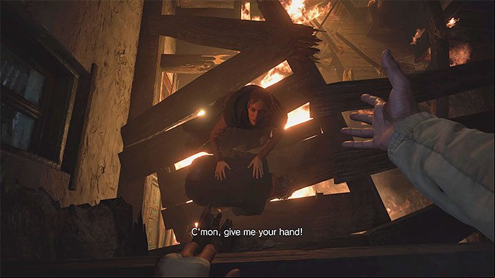 Unfortunately, Elena will die while escaping from Louisa's burning house - Resident Evil Village: Elena - can her fate be changed? - FAQ - Resident Evil Village Guide