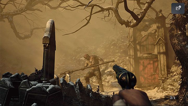 Once you acquire the new key item, return to the tombstone marked with the golden chest icon - Resident Evil Village: Golden Chests - map, list - Secrets & Collectibles - Resident Evil Village Guide