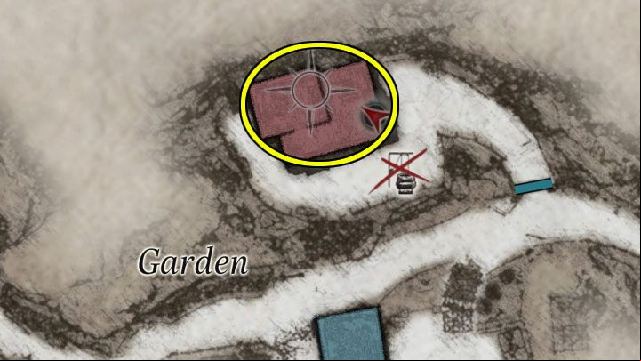 The second puzzle with a model can be found in the Garden, but this location becomes accessible only after you defeat Donna Beneviento in House Beneviento and are on your way back to the main part of the village - Resident Evil Village: The Labyrinth Puzzle solution - Puzzle solutions - Resident Evil Village Guide