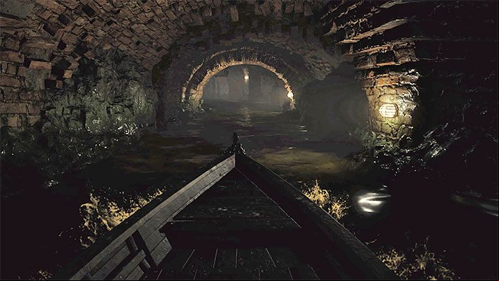 You have to go through some longer tunnels and use a new boat - Resident Evil Village: Fighting Urias, returning to the village - walkthrough - Stronghold - Resident Evil Village Guide