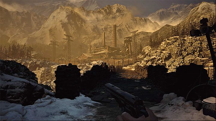 Using the quest item will trigger a cutscene and unlock the age to the factory - Resident Evil Village: Unlocking the factory, finding Heisenberg - walkthrough - Factory - Resident Evil Village Guide