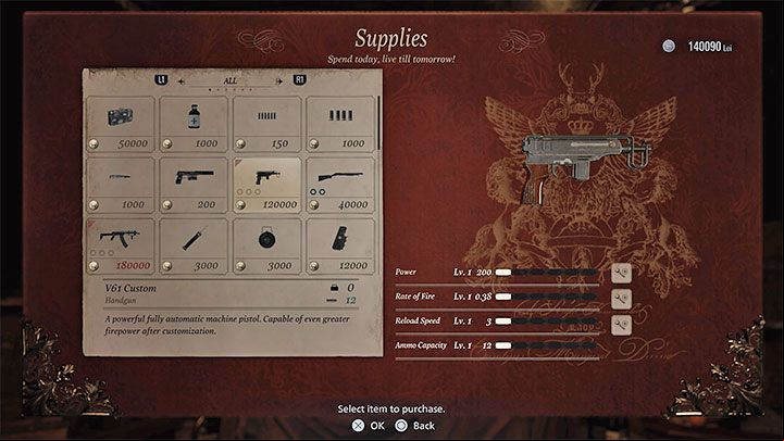 This weapon is sold by Duke - Resident Evil Village: Weapons - list, collectibles - Secrets & Collectibles - Resident Evil Village Guide