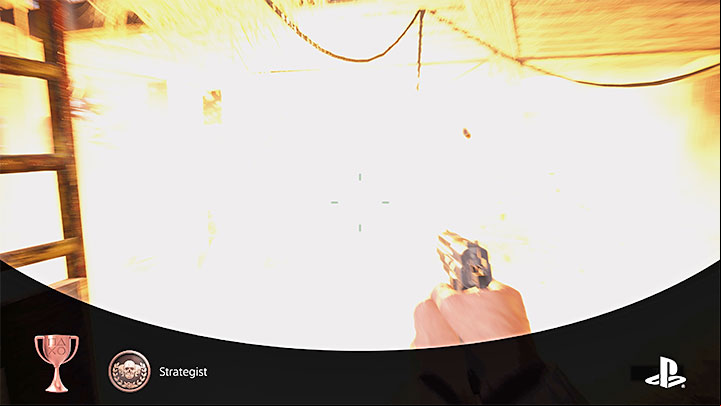 Wait for the lycans to destroy the barricade and for a larger group of them to burst into the hut - Resident Evil Village: Trophies/Achievements list - Appendix - Resident Evil Village Guide