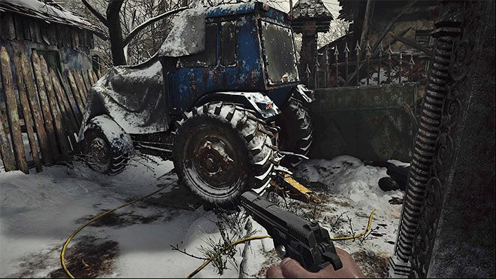 Watch out for more lycans on the way out of the workshop - Resident Evil Village: Finding the house with the red chimney - walkthrough - Village - 2nd visit - Resident Evil Village Guide