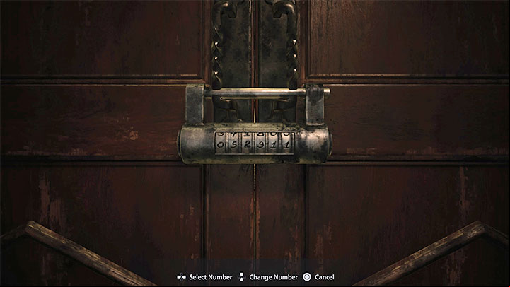 Return to the room with the large doll and use code 052911 on the lock - Resident Evil Village: Getting out of the basement - walkthrough - Beneviento House - Resident Evil Village Guide