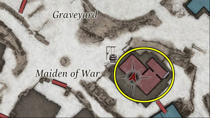 The journal is located in the building next to the Maiden of War location - Resident Evil Village: Files, The Village, 2nd and subsequent visits - list - Files - Resident Evil Village Guide