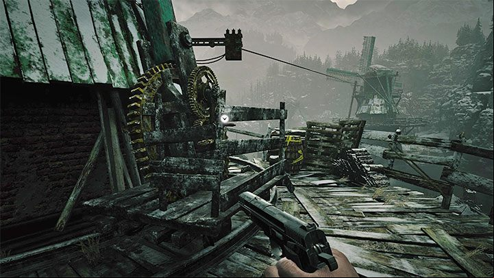 There is another path leading from the watchtower - start exploring it - Resident Evil Village: Going through the reservoir, avoiding the fish - walkthrough - Fortress - Resident Evil Village Guide