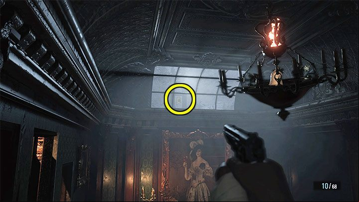 You can shoot at the fifth bell from the same place you hit the fourth bell - Resident Evil Village: 5 Bells Puzzle - Dimitrescus Portrait - Puzzle solutions - Resident Evil Village Guide