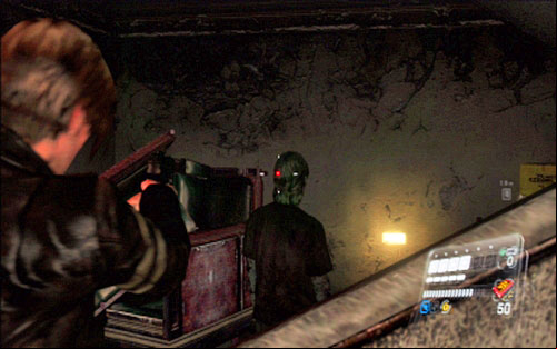 A hallway will lead you to the stairs - Chapter 1 - The Campus | Leons campaign - Leons campaign - Resident Evil 6 Game Guide