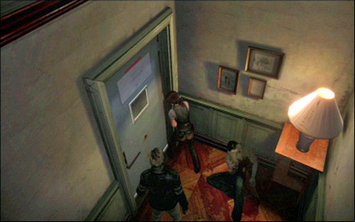 Walking past several rooms, youll safely get to locked door - Chapter 1 - City Streets | Leons campaign - Leons campaign - Resident Evil 6 Game Guide