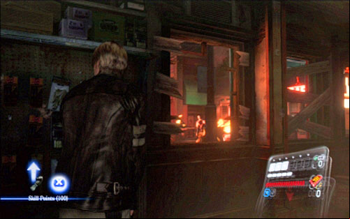 Now go to the nearby shop, running after survived policeman - Chapter 1 - City Streets | Leons campaign - Leons campaign - Resident Evil 6 Game Guide