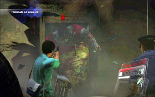When you move to the other room youll be attack by giant fat zombie - Chapter 1 - City Streets | Leons campaign - Leons campaign - Resident Evil 6 Game Guide