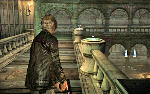 Get through it and put statues on podiums on both sides of the altar - Chapter 2 - The Cathedral | Leons campaign - Leons campaign - Resident Evil 6 Game Guide