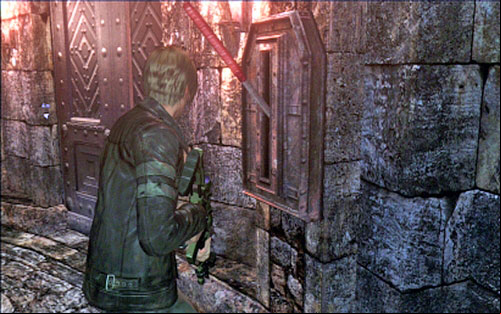 Right after beginning of this level move forwards and along with your companion pull levers on both sides of the gate, thus unlocking the age to the next corridor - Chapter 3 - The Catacombs | Leons campaign - Leons campaign - Resident Evil 6 Game Guide