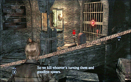 Move forwards until you reach the corridor with rotating blades - Chapter 3 - The Catacombs | Leons campaign - Leons campaign - Resident Evil 6 Game Guide