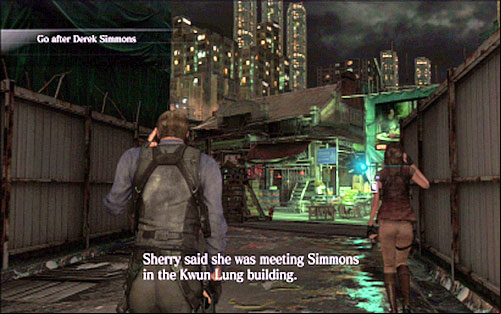 After watching the animation, go ahead and along with your companion, open the large door - Chapter 4 - The Outdoor Market | Leons campaign - Leons campaign - Resident Evil 6 Game Guide