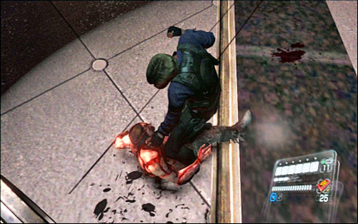 After each explosion boss transforms into human for short period of time - Chapter 5 - The Final Fight with Simmons | Leons campaign - Leons campaign - Resident Evil 6 Game Guide