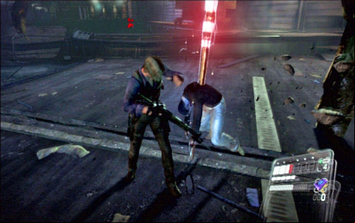 The spike will thrust into the enemy and stun it for several seconds - Chapter 5 - The Final Fight with Simmons | Leons campaign - Leons campaign - Resident Evil 6 Game Guide
