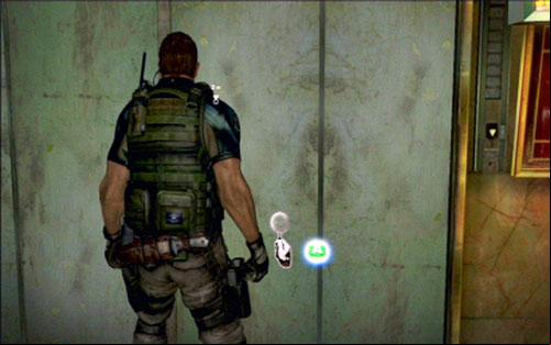 After rescuing a second civilian go down the stairs two floors below - Chapter 1 - Rescue the Hostages | Chriss campaign - Chriss campaign - Resident Evil 6 Game Guide