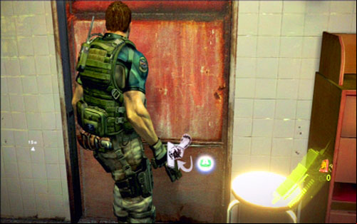 Once the room is clear, open the door in the left corner and go down the stairs - Chapter 1 - Rescue the Hostages | Chriss campaign - Chriss campaign - Resident Evil 6 Game Guide