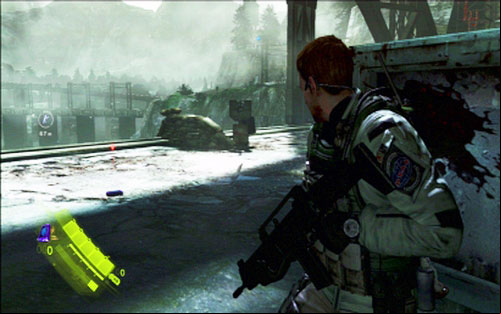 When all enemies are dead, take cover at their places and get rid of next opponents - Chapter 2 - The Bridge | Chriss campaign - Chriss campaign - Resident Evil 6 Game Guide