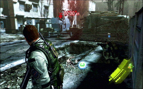 Your target is a ladder - sapper will indicate the proper one (the second one you by) - Chapter 2 - Gun Turrets | Chriss campaign - Chriss campaign - Resident Evil 6 Game Guide