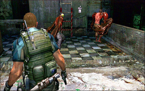Bit further youll encounter two enemies - Chapter 3 - City Streets | Chriss campaign - Chriss campaign - Resident Evil 6 Game Guide