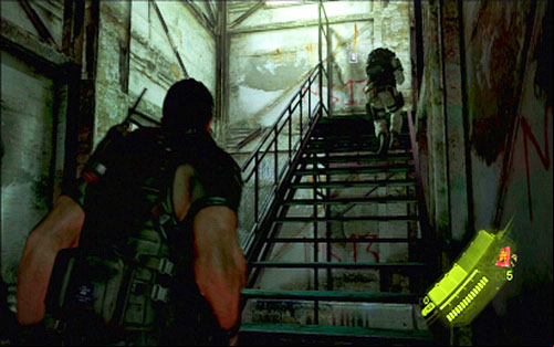 When the last enemy is dead, go to the indicated place, heading up all time - Chapter 3 - City Streets | Chriss campaign - Chriss campaign - Resident Evil 6 Game Guide
