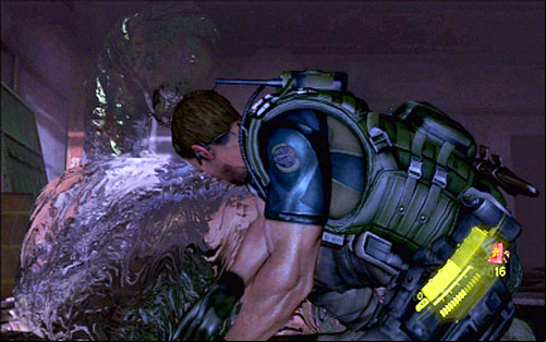 The beast will appear also in the next room - Chapter 3 - Chasing the Snake | Chriss campaign - Chriss campaign - Resident Evil 6 Game Guide