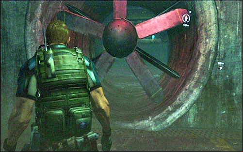 Now your partner has to find a mechanism which stops a large turbine - Chapter 5 - The Warehouse | Chriss campaign - Chriss campaign - Resident Evil 6 Game Guide